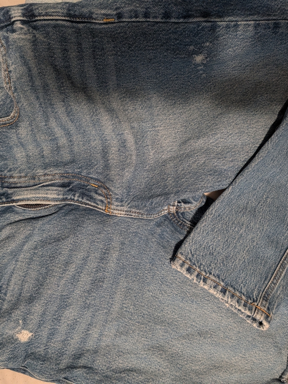 Dynamite Women's High Rise Light Blue Distressed Jeans